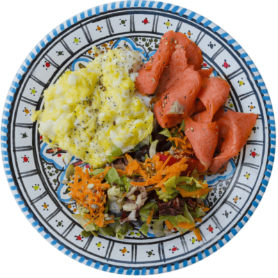 Uova strapazzate e salmone